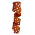 2.5" x 10yd Orange w/White Polka Dot Satin Ribbon