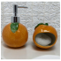Ceramic Orange Soap Pump