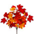 17" Silk Maple Leaf Plant- Flame Orange