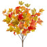 18.5" Maple Leaf Bush - Orange/Red/Green