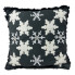 20" Bling Flake Pillow - Black w/Snowflakes