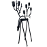 22" Black Iron Reindeer Candlestick Holder