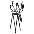 19" Black Iron Reindeer Candlestick Holder