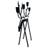 19" Black Iron Reindeer Candlestick Holder