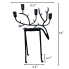 19" Black Iron Reindeer Candlestick Holder