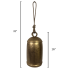 16" Metal Gold Cow Bell