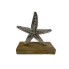 5" Silver Starfish on Wooden Base