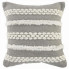 20" Grey & Ivory Stripe Indoor/Outdoor Pillow