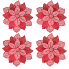 Red Poinsettia Vinyl Placemats - Set of 4