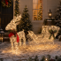 Pre-lit Reindeer & Sleigh - White