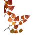 26" Birch Leaf Spray- Brown/Green
