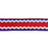 2.5" x 10yd Patriotic Ric Rac Patterned Ribbon