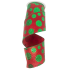 4" x 10yd Green Glitter Polka Dot Ribbon