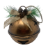 9" Bronze Christmas Bell with Pinecones