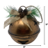 9" Bronze Christmas Bell with Pinecones