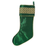 19" Green Satin w/ Sequins Stocking