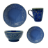 Tabletops Gallery Smithfield Blue Ceramic Dining Set- 16pc