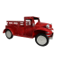 Distressed Red Metal Truck Planter