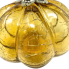 7" Crackle Glass Amber Pumpkin