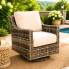 Torrence Silver Oak Swivel Glider