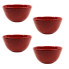 5.75" Ceramic Cereal Bowls - Red - Set of 4