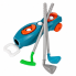 9 pc Plastic Golf Set Toy for Kids- Blue