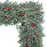 17" Square Frosted Boxwood Wreath w/ Berries