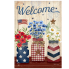 Welcome American Mason Jars Garden Flag