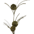 28" Golden Christmas Tinsel Ball Spray