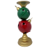14" Double Jingle Bell Stack Candle Holder