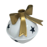 6.5" Jingle Bell Candle Holder- White