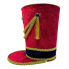 8" Red Velvet Nutcracker Drum Hat Decor
