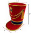 8" Red Velvet Nutcracker Drum Hat Decor