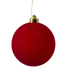 5.5" Red Velvet Ball Ornament