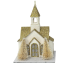 5" Light-Up Golden Church Ornament