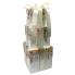 12" Beaded Stack Cake Ornament-White