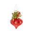 6" Shiny/Glitter Onion Ornament - Red