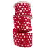 2.5" x 10yd Red w/ White Glitter Polka Dots Ribbon