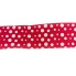 2.5" x 10yd Red w/ White Glitter Polka Dots Ribbon