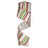 2.5" x 10yd Christmas Striped Glitter Wired Ribbon