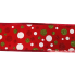 2.5" x 10yd Green, Red, & White Glitter Polka Dots on Red Ribbon