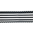 2.5" x 10yd White & Black Glitter Stripe Ribbon