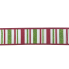 2.5" x10yd Holiday Vertical Striped Ribbon