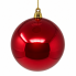 6" Shiny Ball Ornament - Red