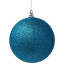 5" Glitter Plastic Ball Ornament - Turquoise