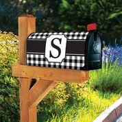 Black And White Buffalo Check Monogram S Mailbox Cover Magnet Works Fall Halloween