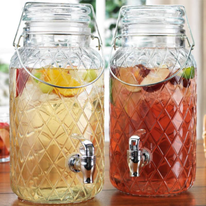 Home Essentials 1 Gallon Cold Beverage Dispensers Set of 2 (A
