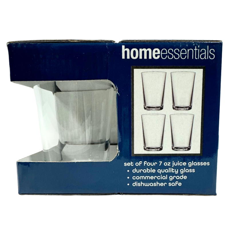 Home Essentials Set of Four 7oz Juice Glasses