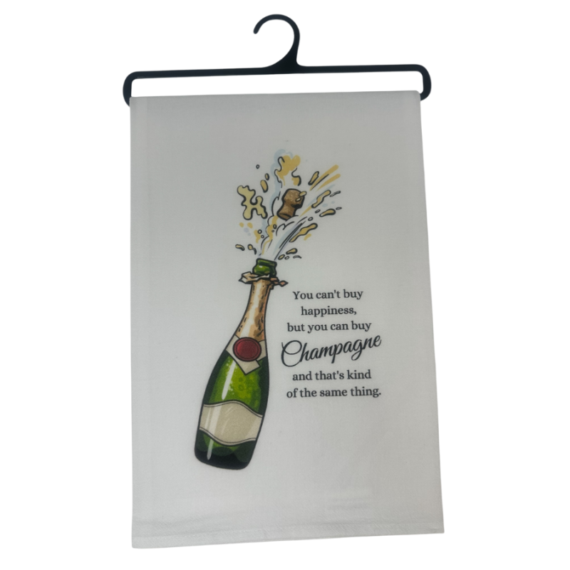 Can't Buy Happiness Kitchen Tea Towel
