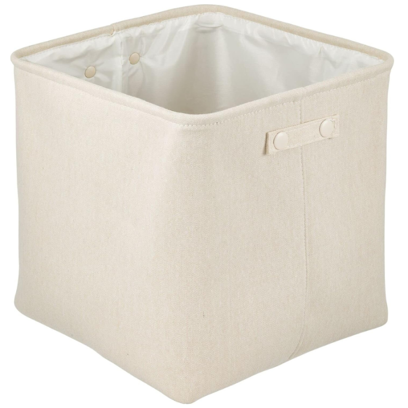 Cream Cotton Storage Bin w/ Handles